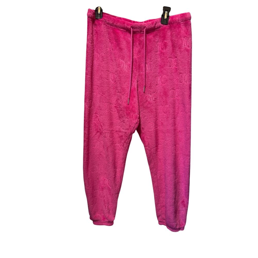 Juicy Couture Velour Embossed Pull On Pajama Joggers Size L